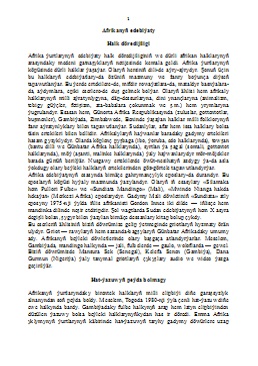 Afrikanyň edebiýaty (Makala)